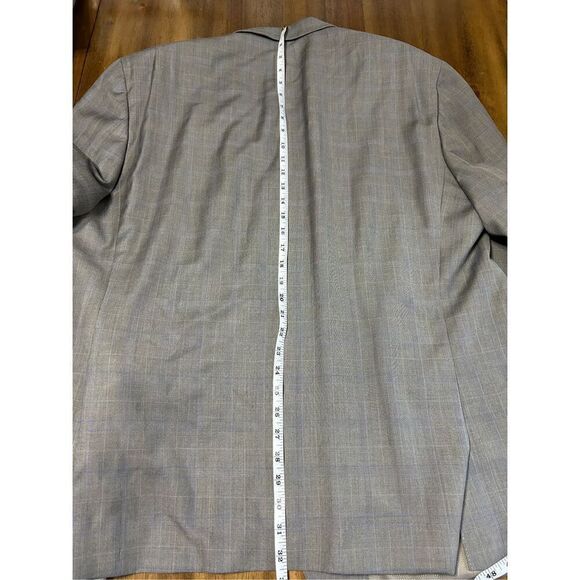 Michael Kors Mens Two Button Plaid Blazer Poly Blend Sport Coat Jacket Size 50R - Picture 12 of 13